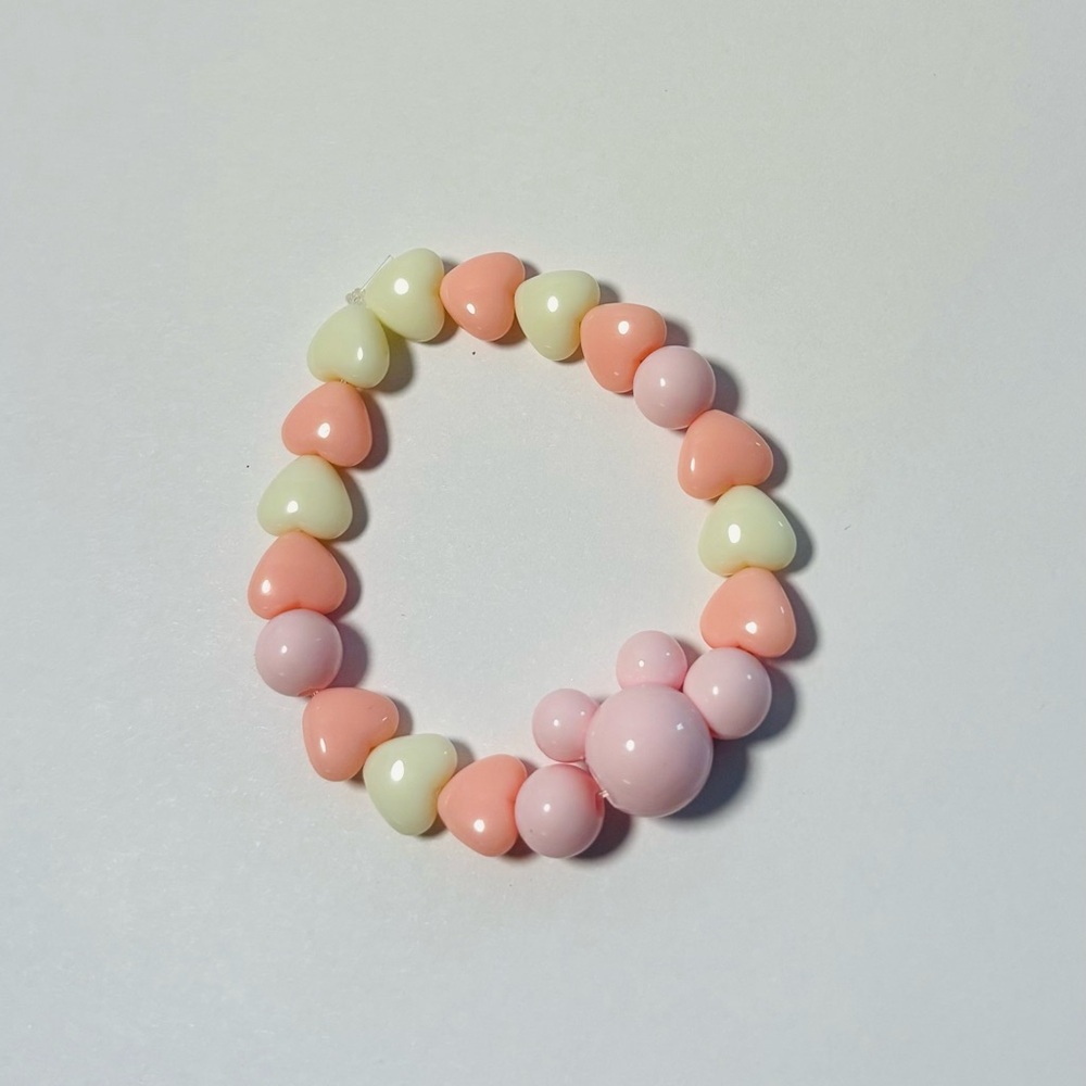 Disney Pastel Heart Bead Bracelet